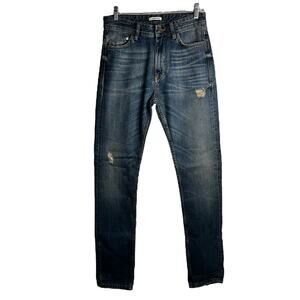 Iceberg Women’s Jeans Size 30 Distressed Slim Fit Mid Rise Blue Denim
